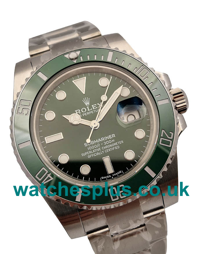 UK Online Replica Rolex Submariner Date 116610LV 2018 N V9S Stainless Steel 904L Green Dial Swiss 3135 Watches