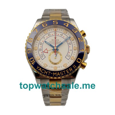 UK Top Quality Replica Rolex Yacht-Master II 116681 V5 Stainless Steel & Yellow Gold White Dial Swiss 7750