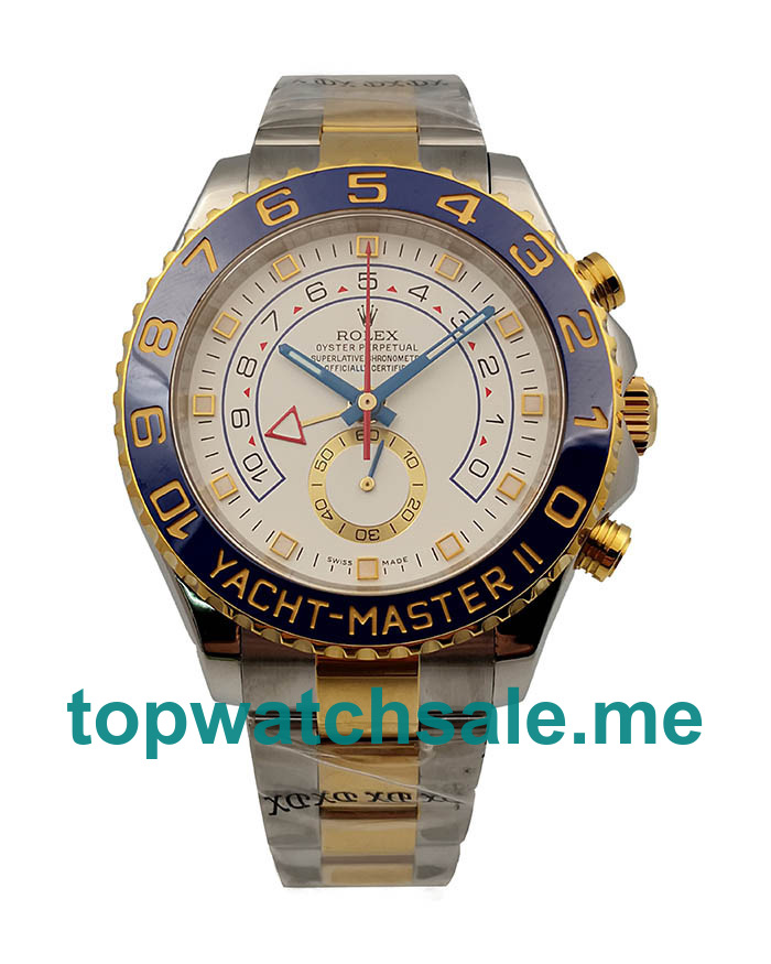 UK Top Quality Replica Rolex Yacht-Master II 116681 V5 Stainless Steel & Yellow Gold White Dial Swiss 7750