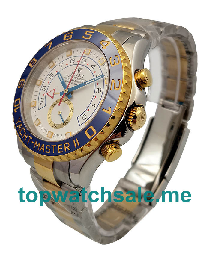 UK Top Quality Replica Rolex Yacht-Master II 116681 V5 Stainless Steel & Yellow Gold White Dial Swiss 7750