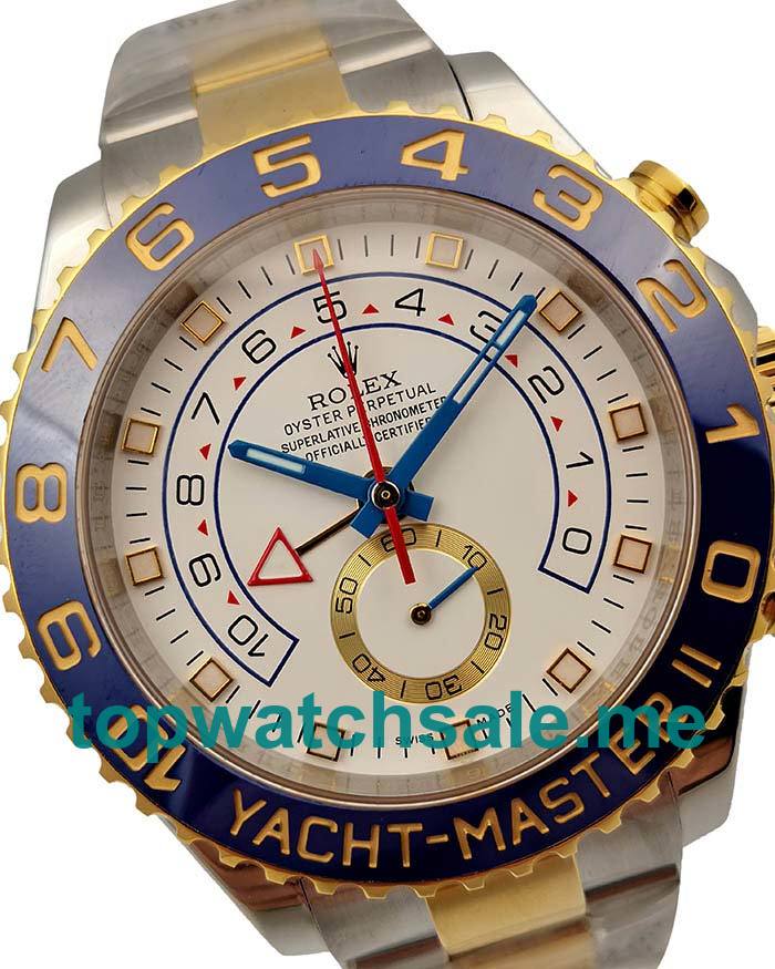 UK Top Quality Replica Rolex Yacht-Master II 116681 V5 Stainless Steel & Yellow Gold White Dial Swiss 7750