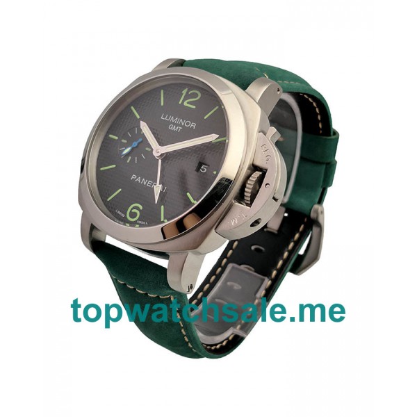 UK Luxury 43 MM Replica Panerai Luminor GMT PAM00535 With Black Dials Steel Cases Online