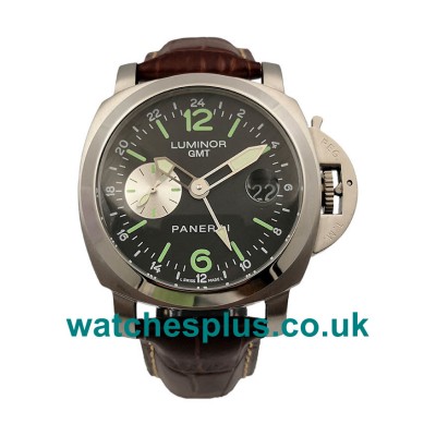 UK Swiss Made Replica Panerai Luminor GMT PAM00088 With Black Dials And Steel Cases For Men