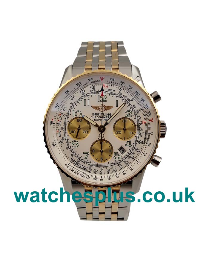 UK Perfect Breitling Navitimer D23322 Replica Watches With White Dials For Men