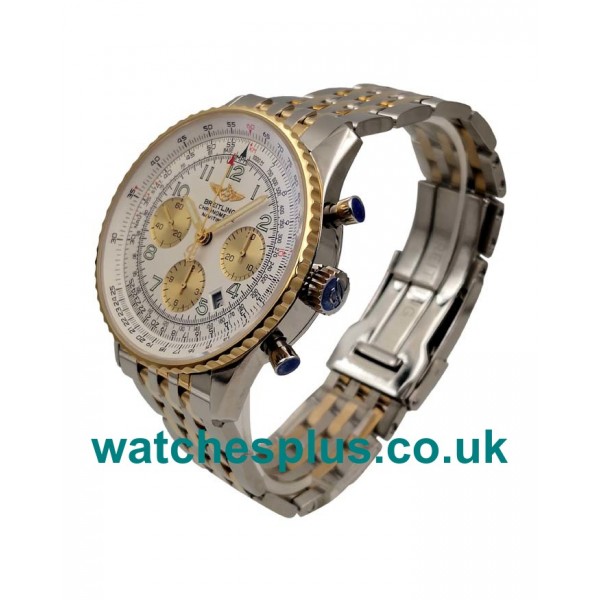 UK Perfect Breitling Navitimer D23322 Replica Watches With White Dials For Men