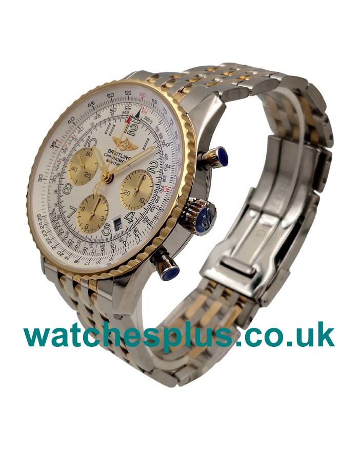 UK Perfect Breitling Navitimer D23322 Replica Watches With White Dials For Men