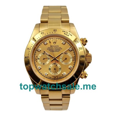 Top Quality Rolex Daytona 116528 Fake Watches With Champagne Dials For Sale