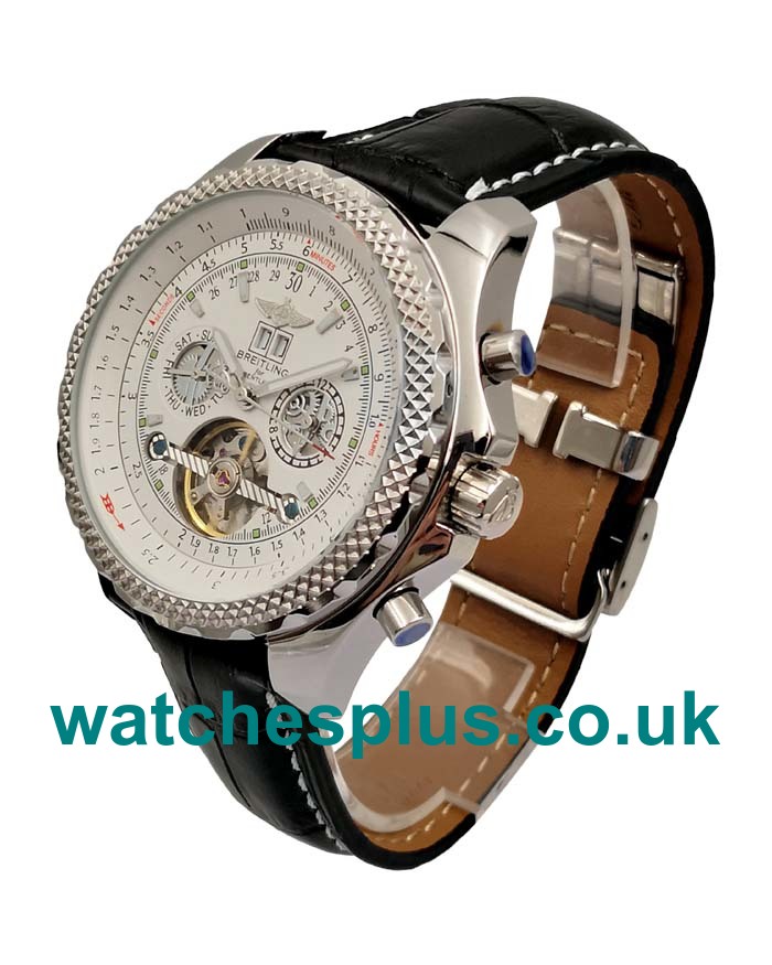 AAA Quality Breitling Bentley Mulliner Tourbillon Fake Watches With White Dials For Men