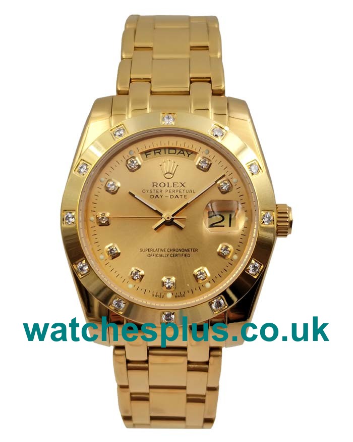 UK Best 1:1 Rolex Day-Date 18948 Replica Watches With Champagne Dials For Sale