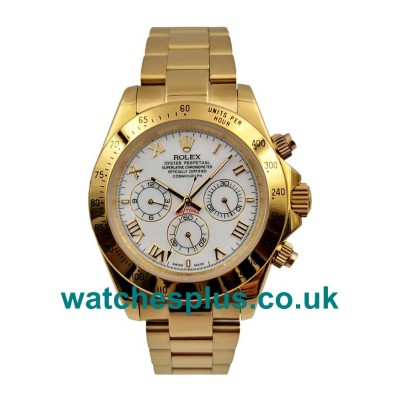 40 MM Best 1:1 Rolex Daytona 116528 Replica Watches With White Dials For Sale