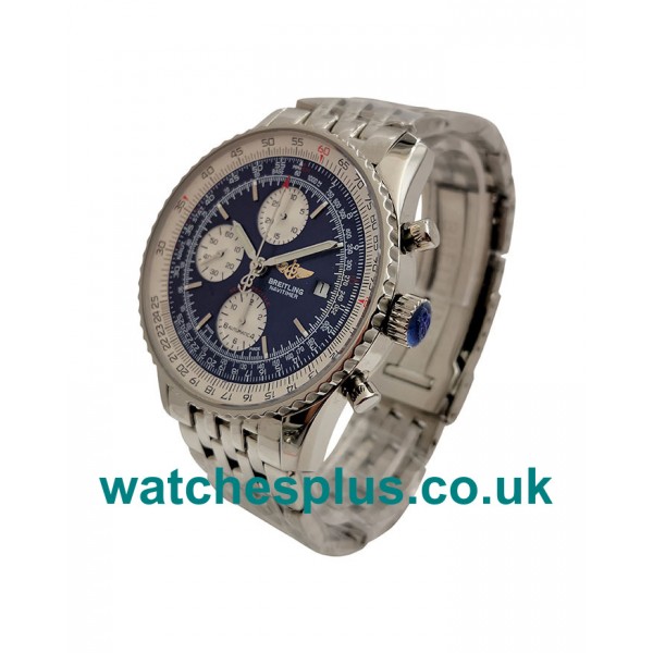 UK Luxury 1:1 Fake Breitling Navitimer A13324 With Blue Dials And Steel Cases For Men