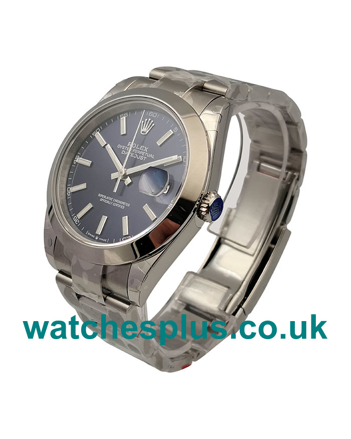 UK Best Quality Fake Rolex Datejust 126300 With Blue Dials And Steel Cases For Sale Online