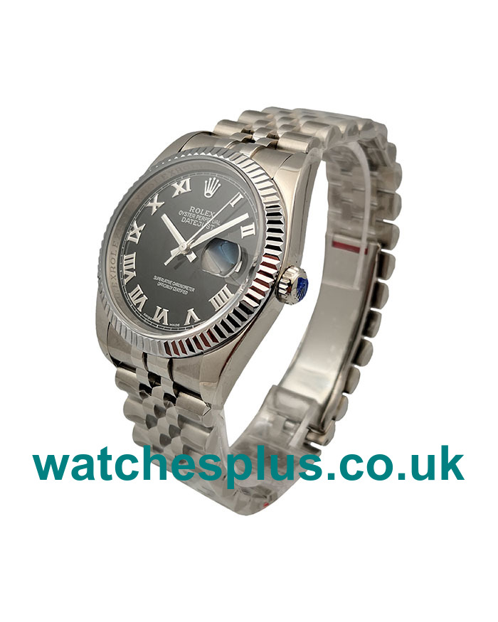 UK Best 1:1 Rolex Datejust 116234 Replica Watches With Black Dials And Steel Cases Online