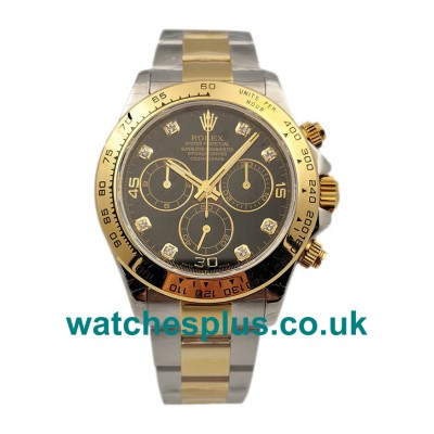 UK High Quality Replica Rolex Daytona 116503 With Black Dials Gold & Steel Bracelets For Sale