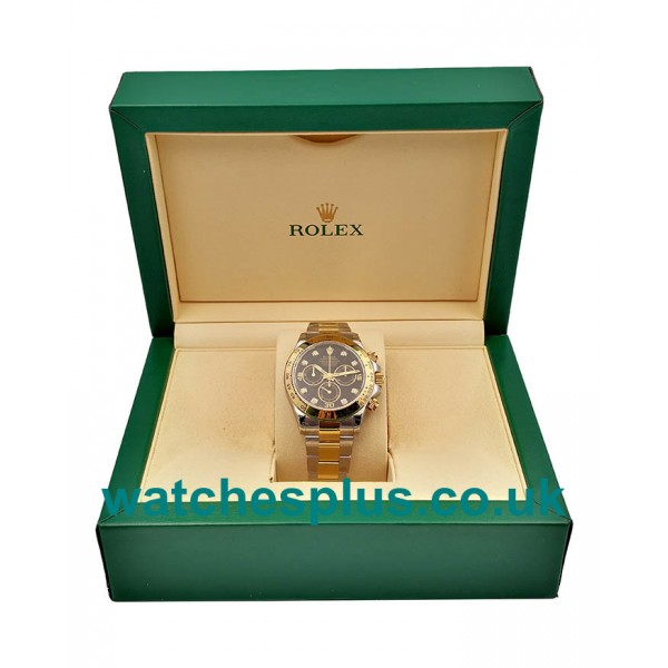 UK High Quality Replica Rolex Daytona 116503 With Black Dials Gold & Steel Bracelets For Sale