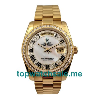 UK Best Quality Rolex Day-Date 118388 Fake Watches With Mother-Of-Pearl Dials For Sale