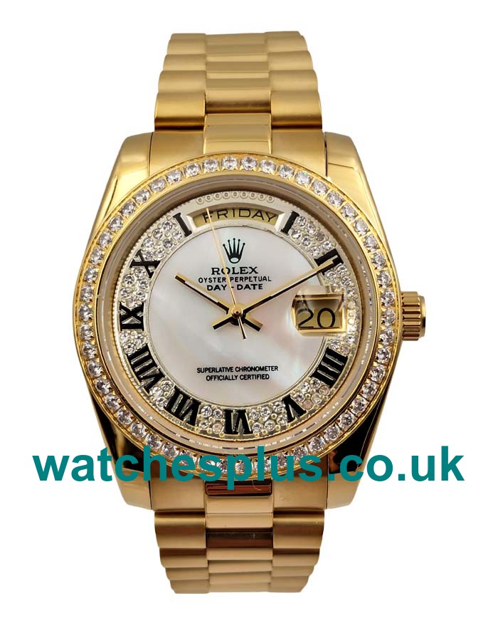 UK Best Quality Rolex Day-Date 118388 Fake Watches With Mother-Of-Pearl Dials For Sale