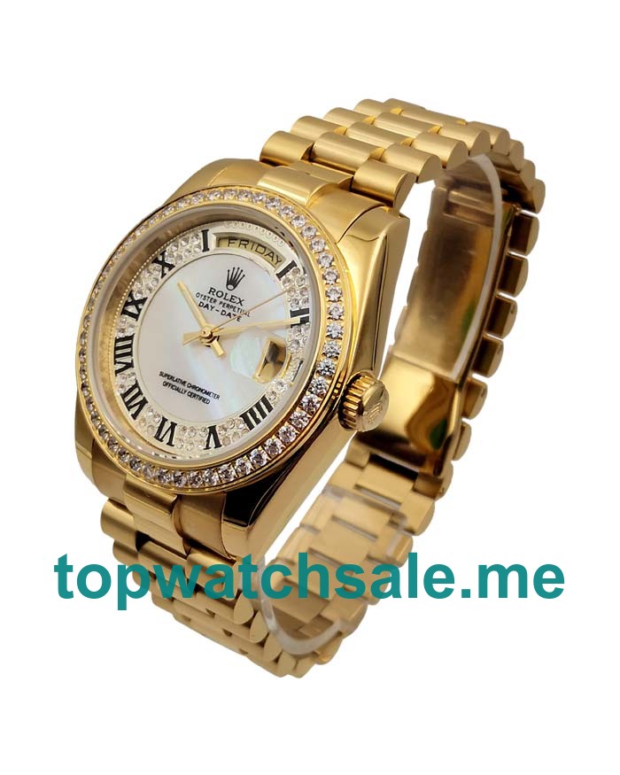 UK Best Quality Rolex Day-Date 118388 Fake Watches With Mother-Of-Pearl Dials For Sale