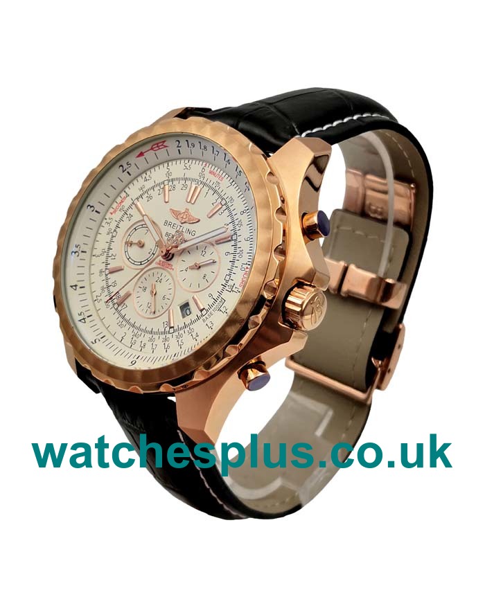 UK Best 1:1 Replica Breitling Bentley Motors A25362 With White Dials And Rose Gold Cases For Sale