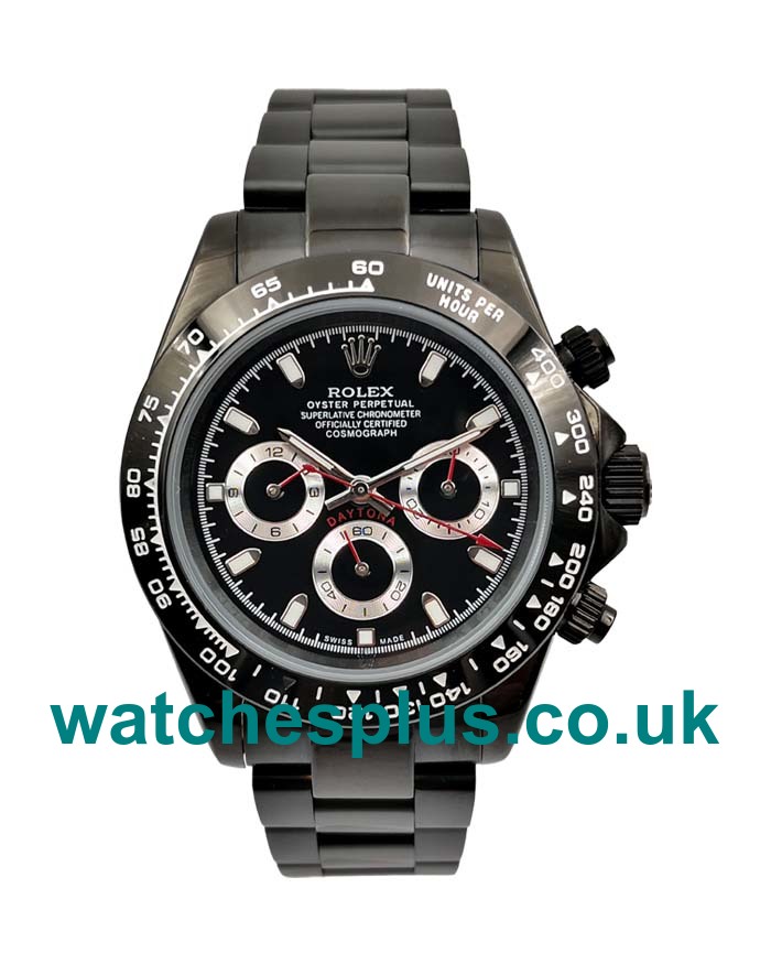 Best Quality Rolex Daytona 116500 Replica Watches With Black Dials For Men