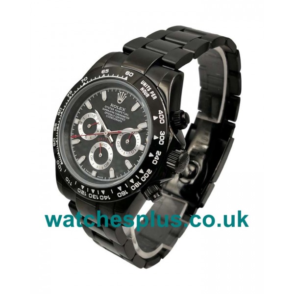 Best Quality Rolex Daytona 116500 Replica Watches With Black Dials For Men