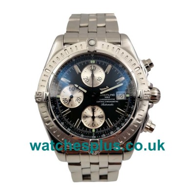 UK Swiss Made Breitling Chronomat A13352 Replica Watches With Black Dials For Sale