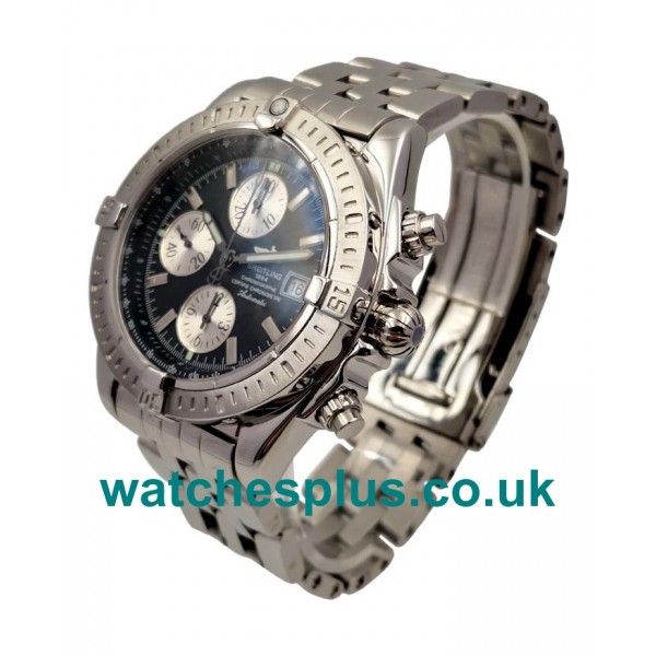 UK Swiss Made Breitling Chronomat A13352 Replica Watches With Black Dials For Sale