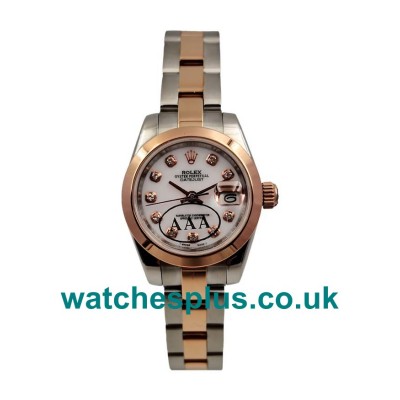 UK Swiss Made Rolex Lady-Datejust 179171 Replica Watches With Mother-Of-Pearl Dials For Women