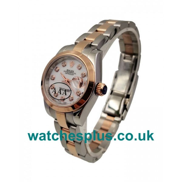 UK Swiss Made Rolex Lady-Datejust 179171 Replica Watches With Mother-Of-Pearl Dials For Women