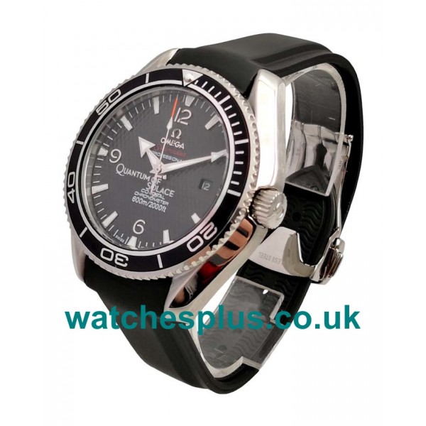 UK High Quality Omega Seamaster Planet Ocean 222.30.46.20.01.001 Fake Watches With Black Dials For Men