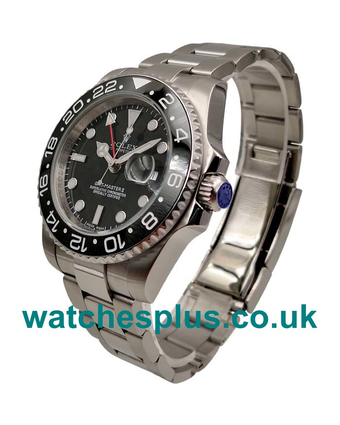 UK Top Swiss 40 MM Rolex GMT-Master II 116710 LN Replica Watches With Black Dials For Sale