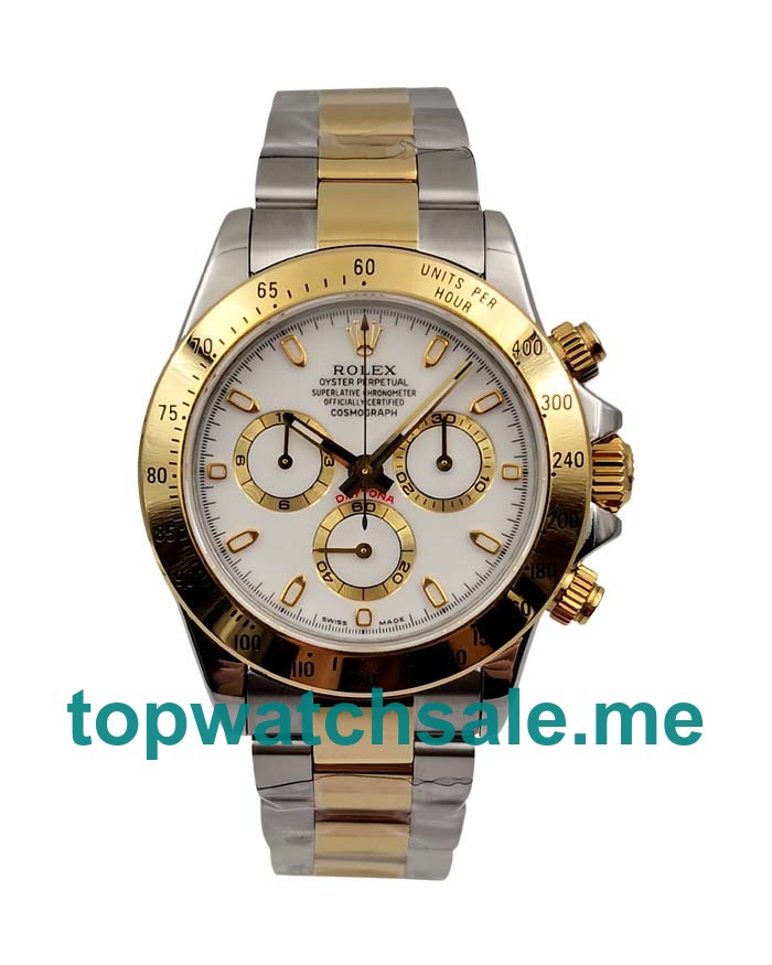 UK Best Quality Replica Rolex Replica Daytona 116523 Watches With White Dials For Men