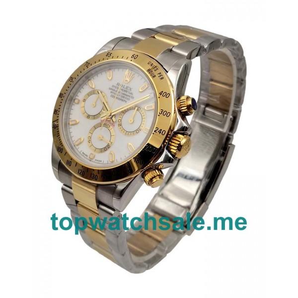 UK Best Quality Replica Rolex Replica Daytona 116523 Watches With White Dials For Men