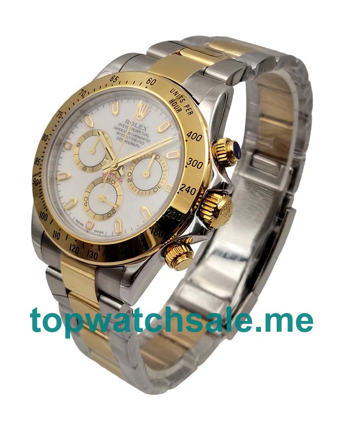 UK Best Quality Replica Rolex Replica Daytona 116523 Watches With White Dials For Men