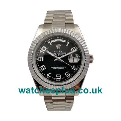 UK Top Quality Rolex Day-Date 118239 Replica Watches With Black Dials For Sale