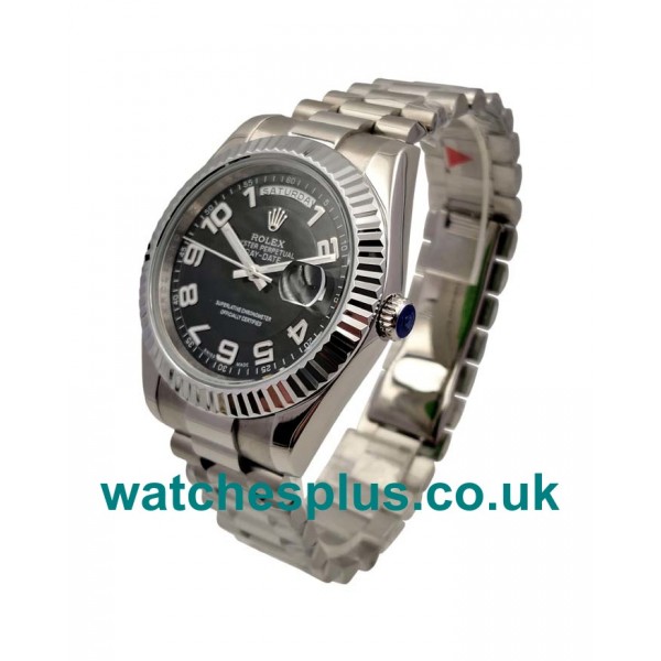 UK Top Quality Rolex Day-Date 118239 Replica Watches With Black Dials For Sale