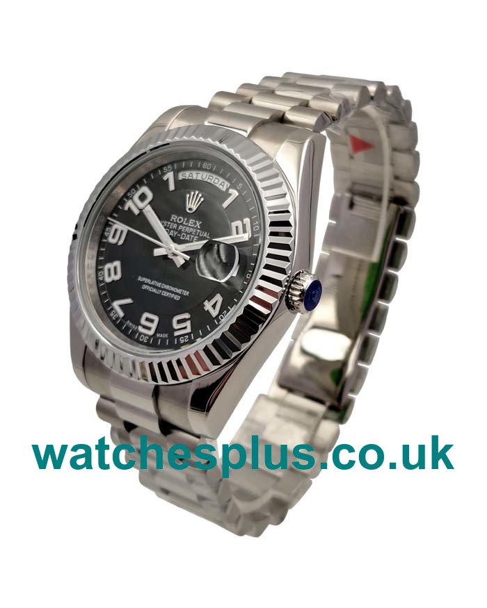 UK Top Quality Rolex Day-Date 118239 Replica Watches With Black Dials For Sale