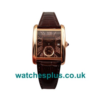 UK Best 1:1 Cartier Tank MC W5330002 Replica Watches With Brown Dials For Sale