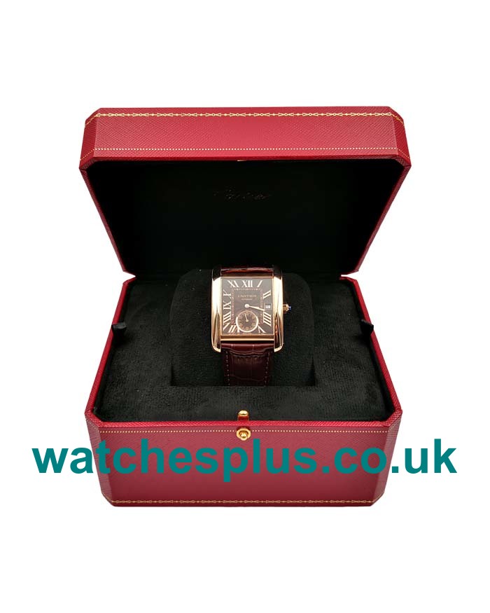 UK Best 1:1 Cartier Tank MC W5330002 Replica Watches With Brown Dials For Sale