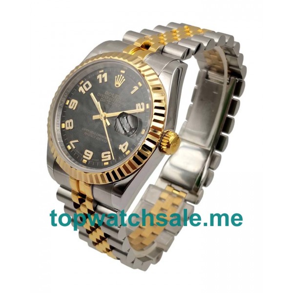 UK Best Quality Rolex Datejust 116233 Replica Watches With Black Dials For Sale