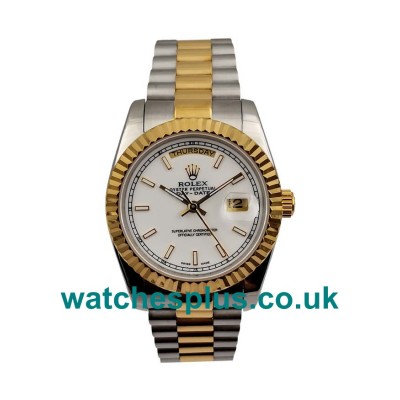 UK Best 1:1 Rolex Day-Date 118238 Replica Watches With White Dials Online