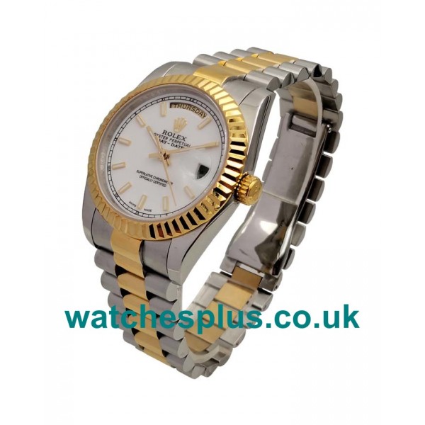 UK Best 1:1 Rolex Day-Date 118238 Replica Watches With White Dials Online