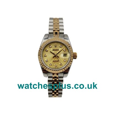 UK Swiss Made Rolex Lady-Datejust 179173 Replica Watches With Blue Dials Online