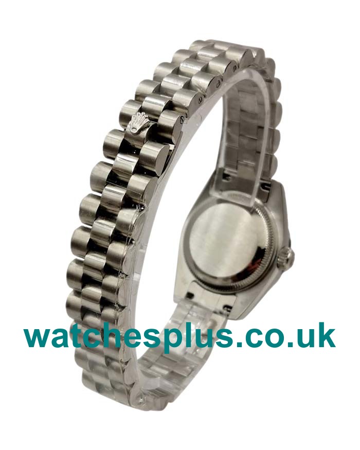 UK Best Quality Rolex Lady-Datejust 79174 Replica Watches With White Dials For Women