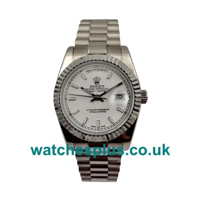 UK High End Rolex Day-Date 118239 Replica Watches With White Dials For Sale