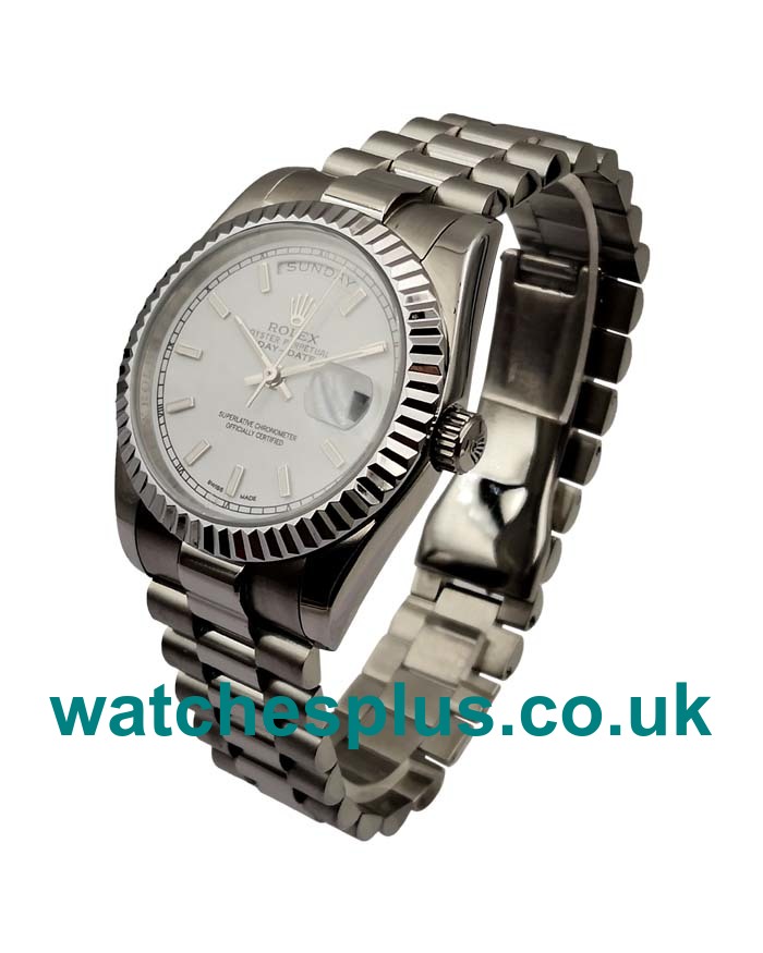 UK High End Rolex Day-Date 118239 Replica Watches With White Dials For Sale