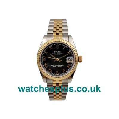 UK High End Rolex Datejust 178273 Replica Watches With Black Dials For Sale