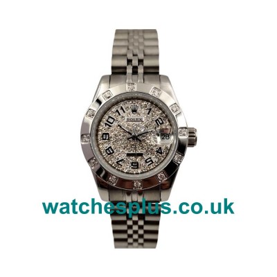 UK Perfect Rolex Lady-Datejust 279135 Replica Watches With Silver Dials For Women