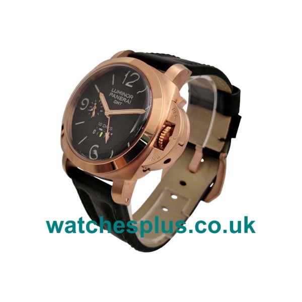 UK Luxury Fake Panerai Luminor PAM 00576 With Black Dials Rose Gold Cases Online