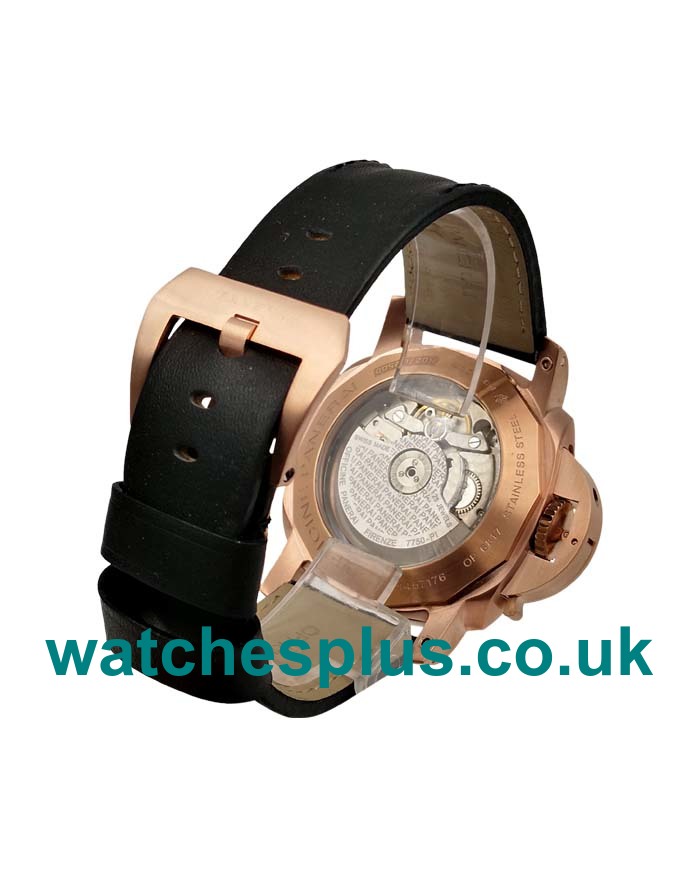 UK Luxury Fake Panerai Luminor PAM 00576 With Black Dials Rose Gold Cases Online